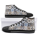 High-Top Canvas Shoes Ceramic Tiles Artwork