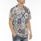 Men's Polo Shirt Ceramic Tiles Artwork