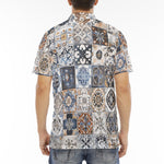 Men's Polo Shirt Ceramic Tiles Artwork