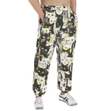Men's Sweatpants Black and White Cats Art