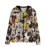 Men's Zip Up Hoodie Screaming Cartoon Cats