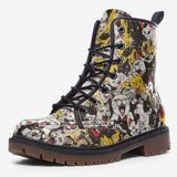 Leather Boots Screaming Cartoon Cats