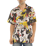 Hawaiian Shirt Screaming Cartoon Cats