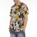 Men's Polo Shirt Screaming Cartoon Cats