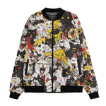 Bomber Jacket Screaming Cartoon Cats