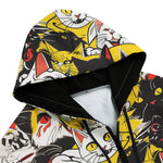 Men's Zip Up Hoodie Screaming Cartoon Cats