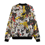 Bomber Jacket Screaming Cartoon Cats