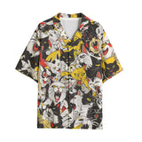 Hawaiian Shirt Screaming Cartoon Cats