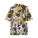 Hawaiian Shirt Screaming Cartoon Cats