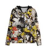 Men's Zip Up Hoodie Cartoon Style Cats Pattern