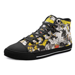 High-Top Canvas Shoes Cartoon Style Cats Pattern