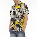 Men's Polo Shirt Cartoon Style Cats Pattern