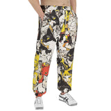 Men's Sweatpants Cartoon Style Cats Pattern