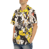 Hawaiian Shirt Cartoon Style Cats Pattern