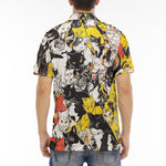 Men's Polo Shirt Cartoon Style Cats Pattern