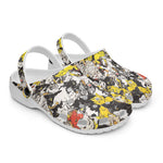 Classic Clogs Cartoon Style Cats Pattern