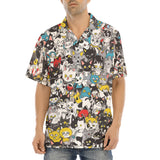 Hawaiian Shirt Colorful Cats Pattern