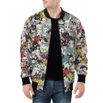 Bomber Jacket Colorful Cats Pattern