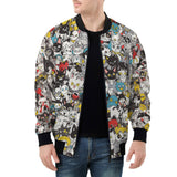 Bomber Jacket Colorful Cats Pattern
