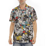Men's Polo Shirt Colorful Cats Pattern