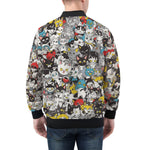 Bomber Jacket Colorful Cats Pattern