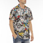 Men's Polo Shirt Colorful Cats Pattern