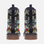 Leather Boots Colorful Cats Pattern