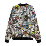 Bomber Jacket Colorful Cats Pattern