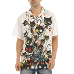 Hawaiian Shirt Black Cats Art