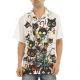 Hawaiian Shirt Black Cats Art
