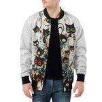 Bomber Jacket Black Cats Art