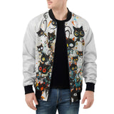 Bomber Jacket Black Cats Art