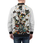 Bomber Jacket Black Cats Art