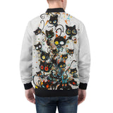 Bomber Jacket Black Cats Art