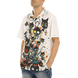 Hawaiian Shirt Black Cats Art