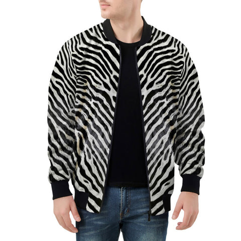 Bomber Jacket Zebra Skin Texture
