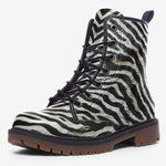 Leather Boots Zebra Skin Texture