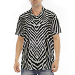 Men's Polo Shirt Zebra Skin Texture