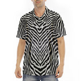 Men's Polo Shirt Zebra Skin Texture