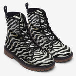 Leather Boots Zebra Skin Texture