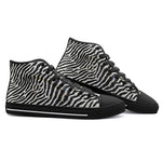 High-Top Canvas Shoes Zebra Skin Texture