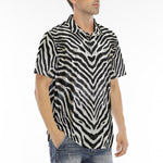 Men's Polo Shirt Zebra Skin Texture