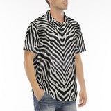 Men's Polo Shirt Zebra Skin Texture