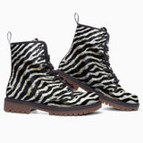 Leather Boots Zebra Skin Texture