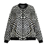 Bomber Jacket Zebra Skin Texture