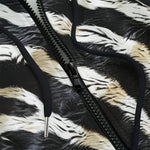 Men's Zip Up Hoodie Zebra Skin Texture