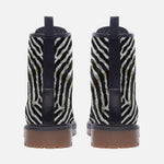 Leather Boots Zebra Skin Texture