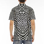 Men's Polo Shirt Zebra Skin Texture