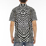Men's Polo Shirt Zebra Skin Texture