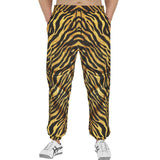 Men's Sweatpants Gold and Black Tiger Print Fabric